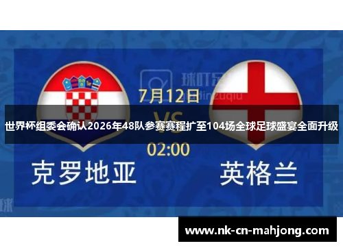 世界杯组委会确认2026年48队参赛赛程扩至104场全球足球盛宴全面升级